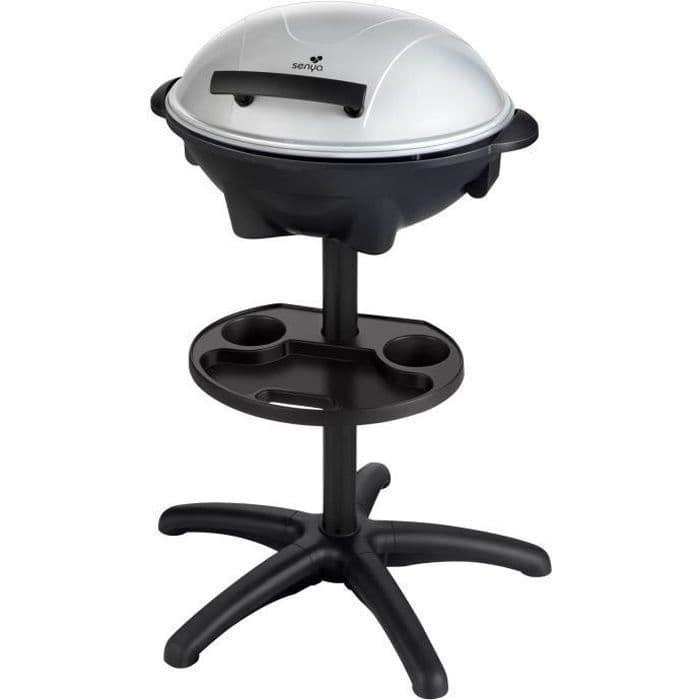SENYA Elgrill på stativ och bord grå 2400W - Inomhus och utomhus - Tål diskmaskin - Grillfest