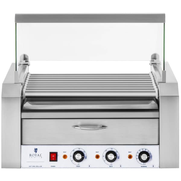 Royal Catering Korvgrill - 9 stavar - Värmelåda - Rostfritt stål