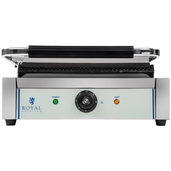 Royal Catering Kontaktgrill - 1 x 2200 W - räfflad