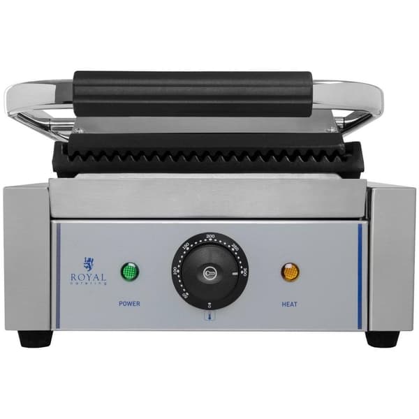 Royal Catering Kontaktgrill - 1800 W - räfflad