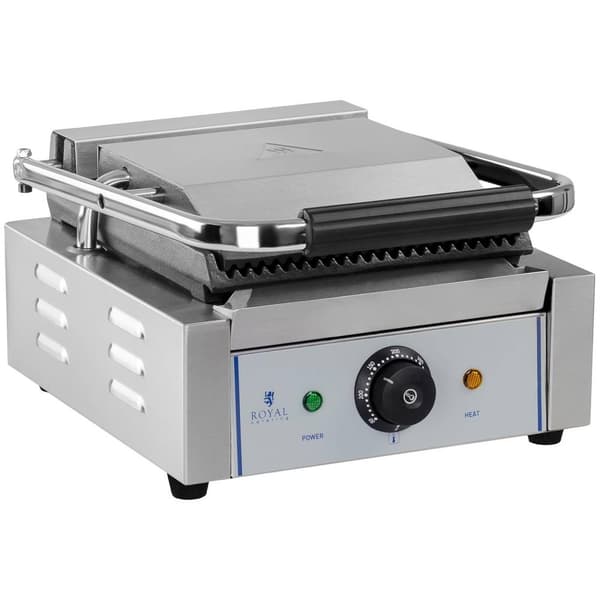 Royal Catering Kontaktgrill - 1800 W - räfflad