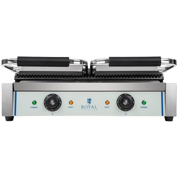 Royal Catering Kontaktgrill - 1 x 1800 W - räfflad - 2.0
