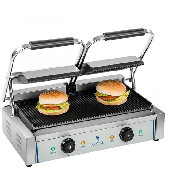 Royal Catering Kontaktgrill - 1 x 1800 W - räfflad - 2.0
