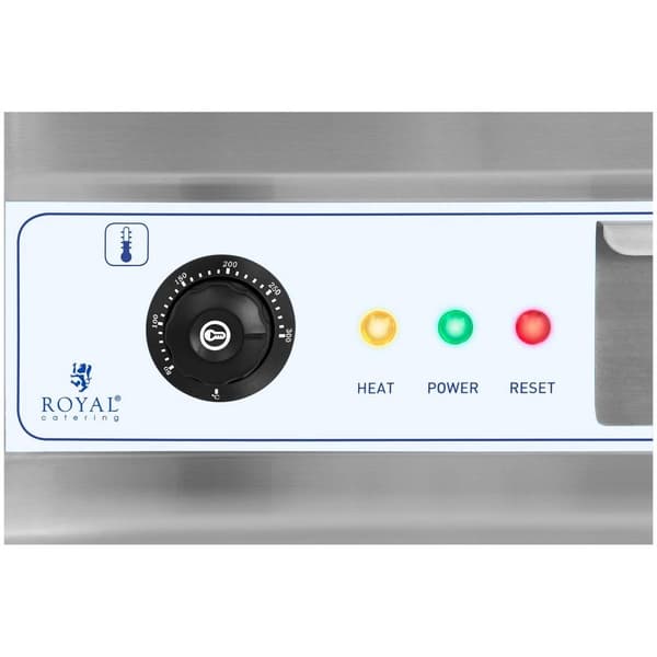 Royal Catering Stekbord elektriskt - 60 cm - slät - 2 × 3.2000 W
