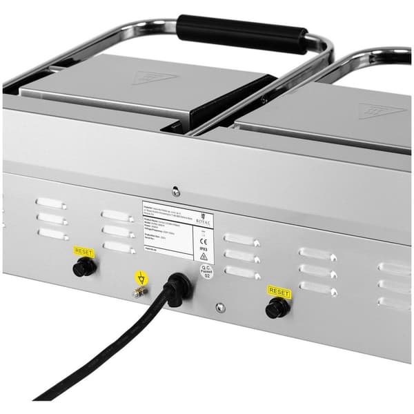 Royal Catering Dubbel kontaktgrill - 3600 W - Räfflad