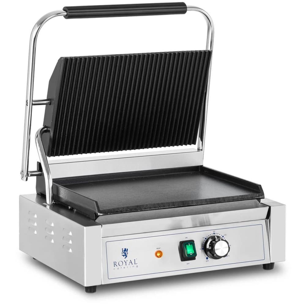 Royal Catering Kontaktgrill - Räfflad/slät - Royal Catering - 2200 W