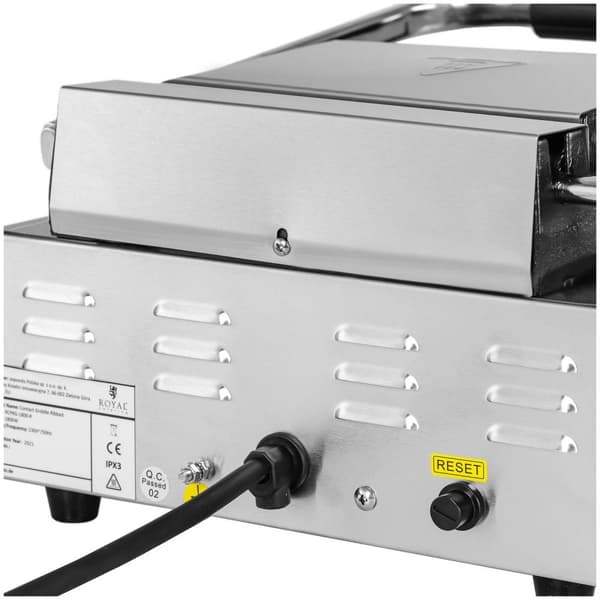 Royal Catering Kontaktgrill - 1800 W - Räfflad