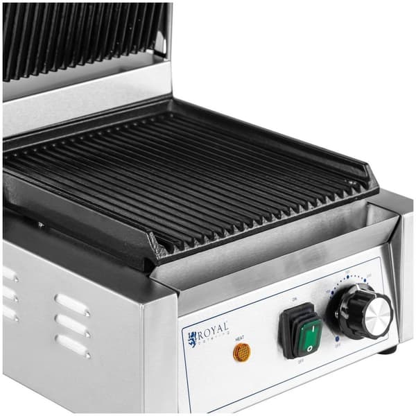Royal Catering Kontaktgrill - 1800 W - Räfflad