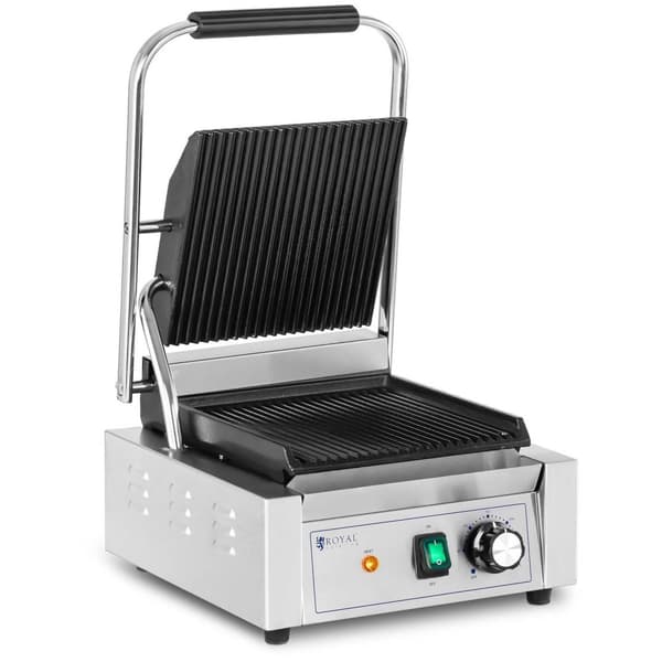 Royal Catering Kontaktgrill - 1800 W - Räfflad