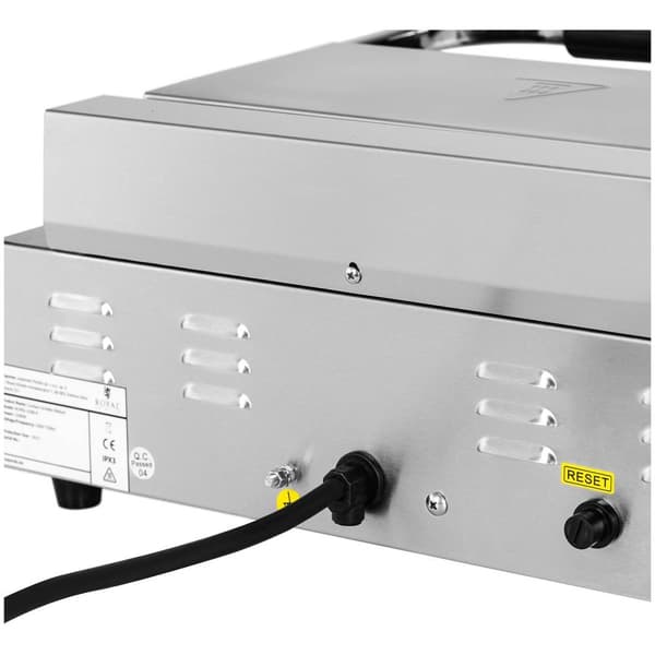 Royal Catering Kontaktgrill - 2200 W - Räfflad