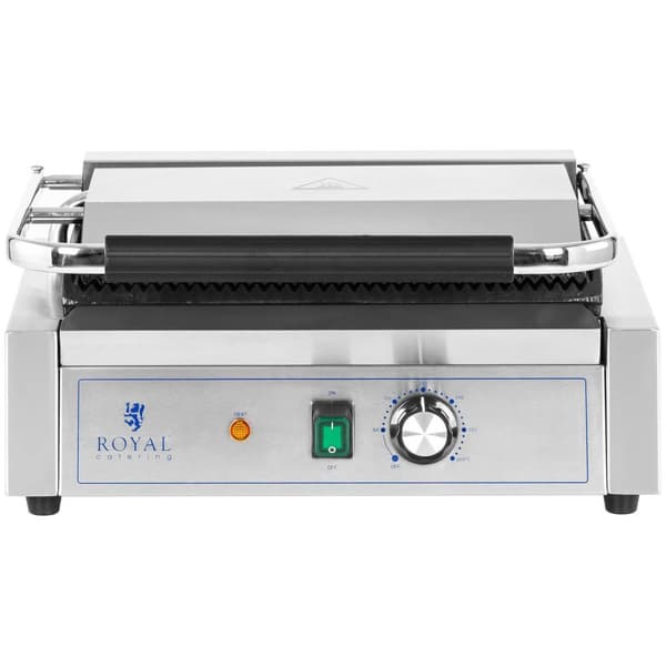 Royal Catering Kontaktgrill - 2200 W - Räfflad