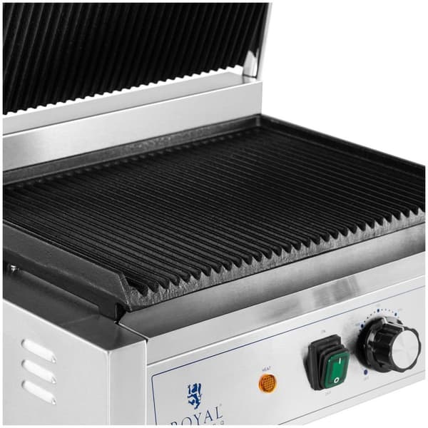 Royal Catering Kontaktgrill - 2200 W - Räfflad