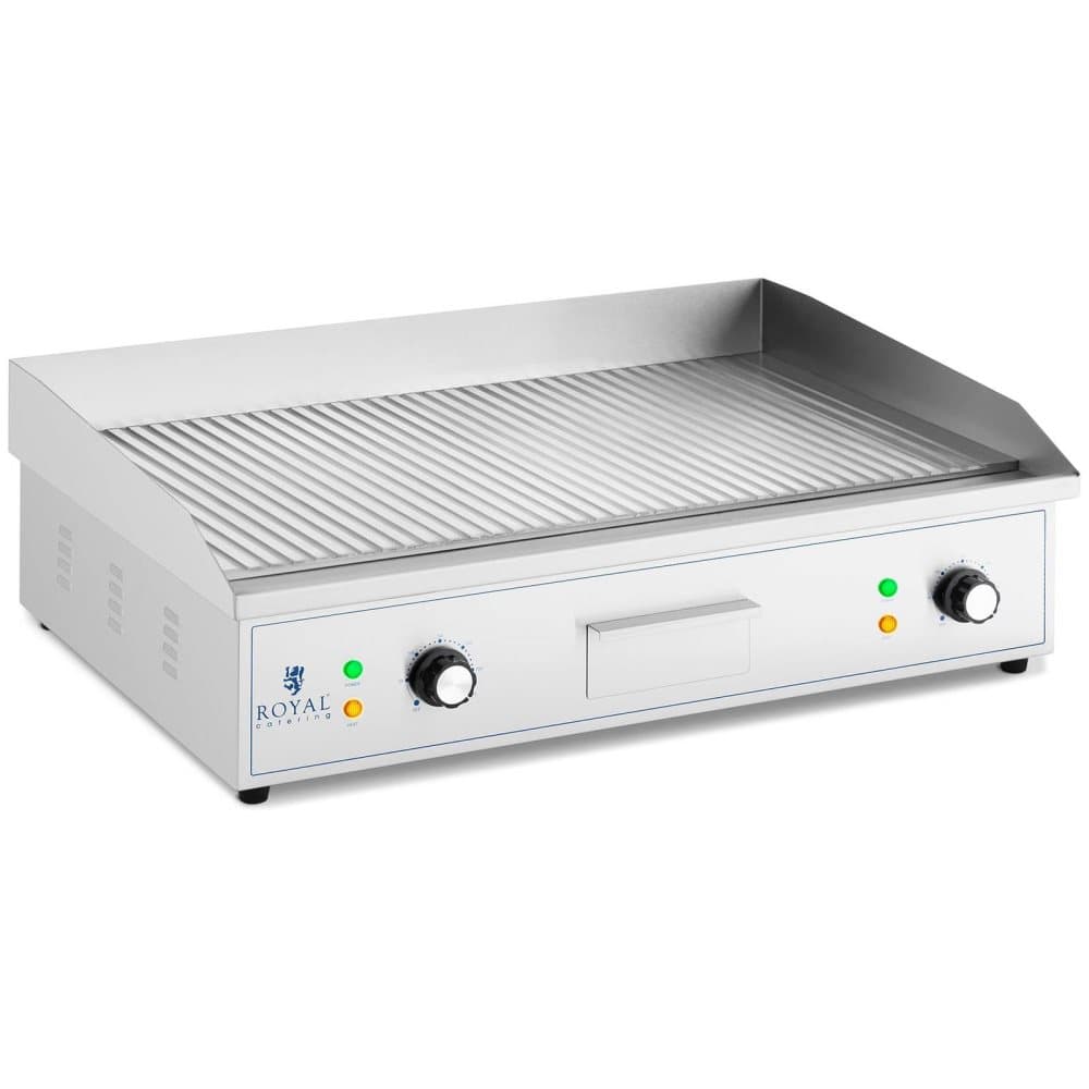 Royal Catering Elektriskt stekbord - 700 x 400 mm - Royal Catering - Räfflad - 4400 W
