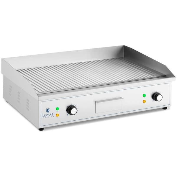 Royal Catering Elektriskt stekbord - 700 x 400 mm - Royal Catering - Räfflad - 4400 W