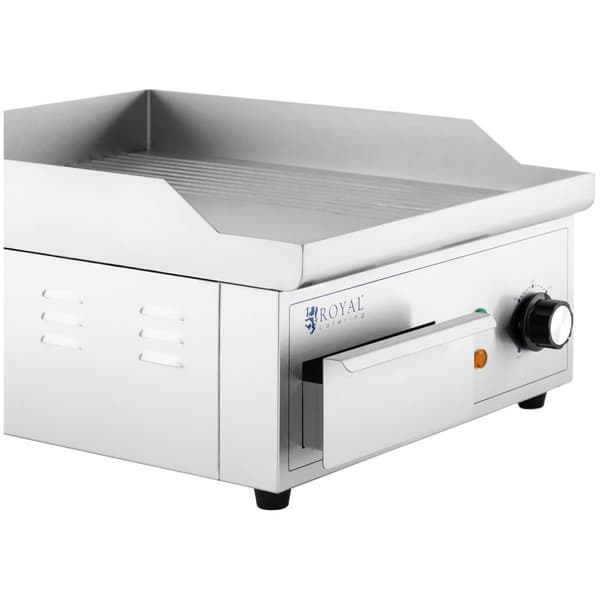 Royal Catering Elektriskt stekbord - 360 x 380 mm - Slät/räfflad  - 2000 W