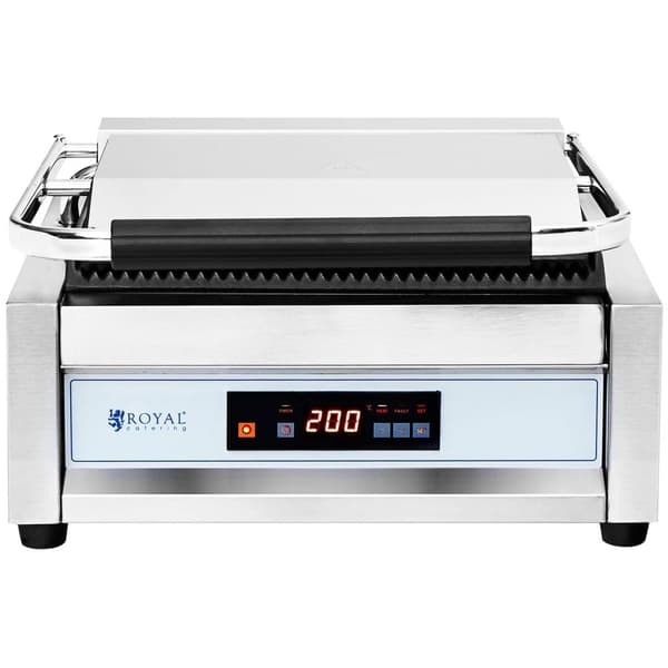 Royal Catering Kontaktgrill - 2200 W - Royal Catering - Stor platta - Räfflad