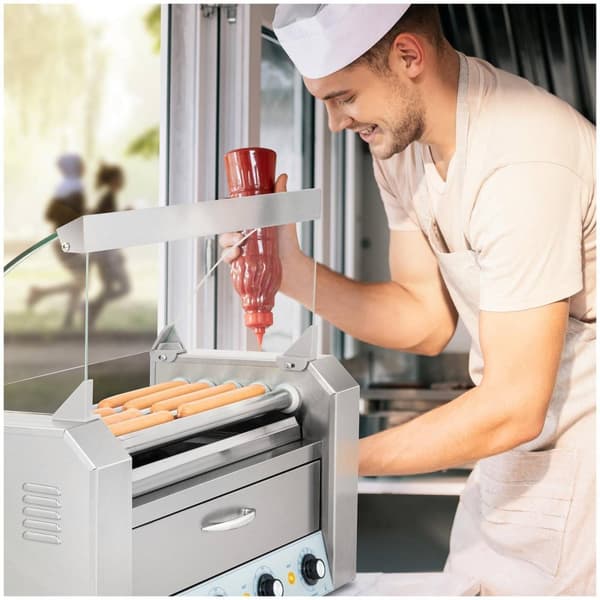 Royal Catering Korvgrill - 5 stavar - Värmelåda - Rostfritt stål