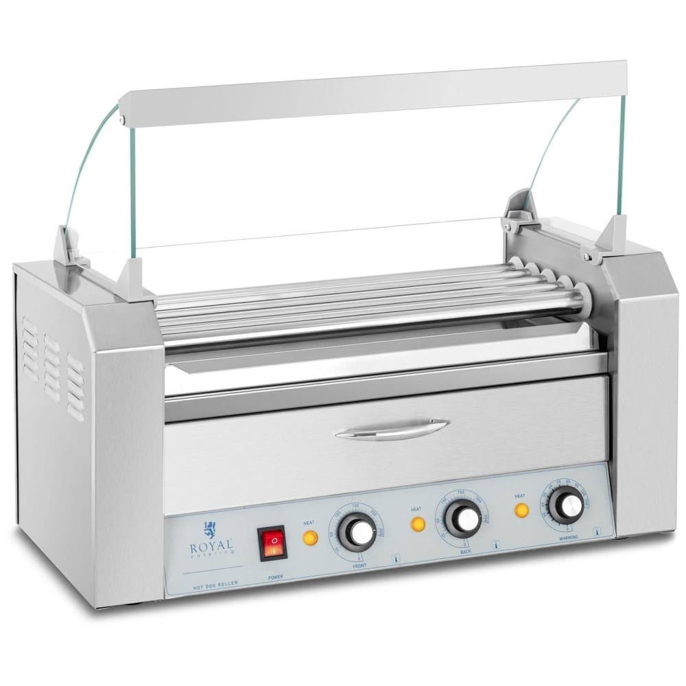 Royal Catering Korvgrill - 5 stavar - Värmelåda - Rostfritt stål