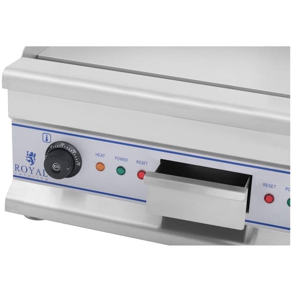 Royal Catering Elektriskt stekbord - Dubbelt - 60 cm - Slät - 2 x 3200 W