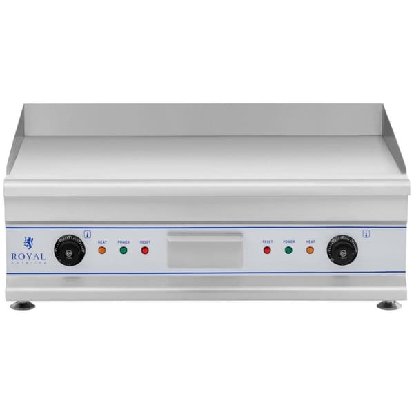 Royal Catering Elektriskt stekbord - Dubbelt - 75 cm - Slät - 2 x 3200 W