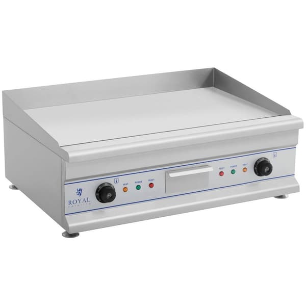 Royal Catering Elektriskt stekbord - Dubbelt - 75 cm - Slät - 2 x 3200 W