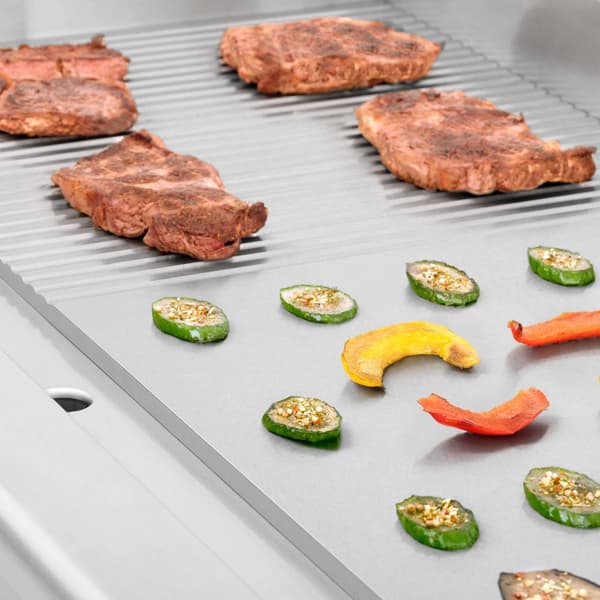 Royal Catering Elektriskt stekbord - Dubbelt - 100 cm - Slät/räfflad - 2 x 3200 W
