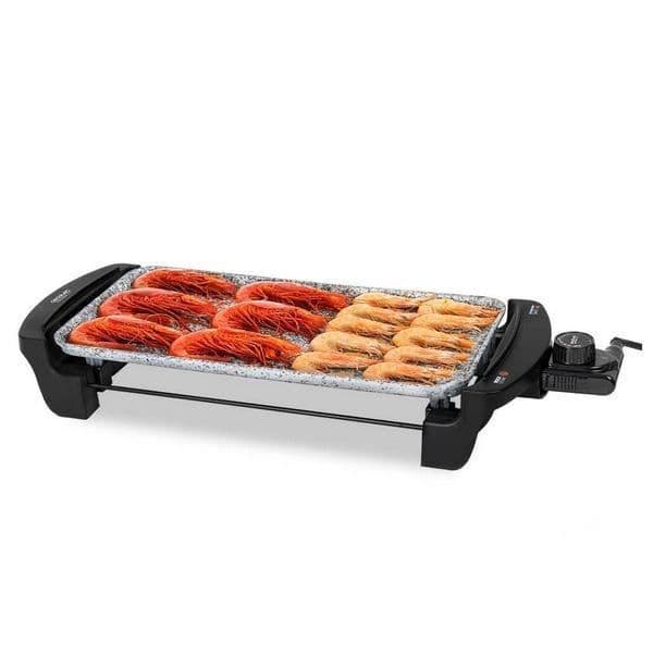 Grill med non-stick tallrik 1600W - Plancha Lämplig för diskmaskiner