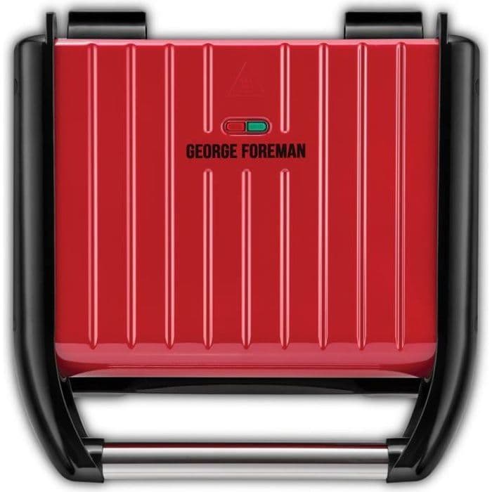 George Foreman 25040-56 elektrisk grill 1650W familj, kött, panini, smörgås, nonstick beläggning - röd