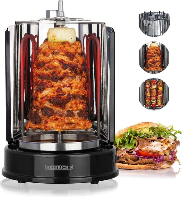 HEINRICH"S HDG 8687 Grill Electric Black 1400 W