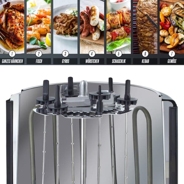 HEINRICH"S HDG 8687 Grill Electric Black 1400 W