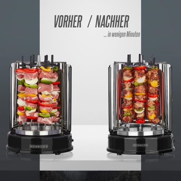 HEINRICH"S HDG 8687 Grill Electric Black 1400 W