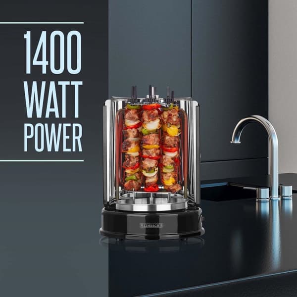 HEINRICH"S HDG 8687 Grill Electric Black 1400 W