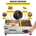 Pikkukuva 8 / 10: Sähkögrilli - 1600W/3200W Ruostumaton Teräs Tasapohjainen Parilagrilli Pannukakuille ja Broilerille - Suuri Paistoalue, Tarkka Lämpötilansäätö, Rasvan