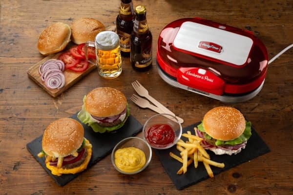 Ariete Party Time 0205 - Hamburgerjärn - 1.2 kW - röd
