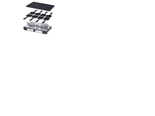Adler | Raclette - elektrisk grill | AD 6616 | Tabell | 1400 W | Sort/rustfritt stål