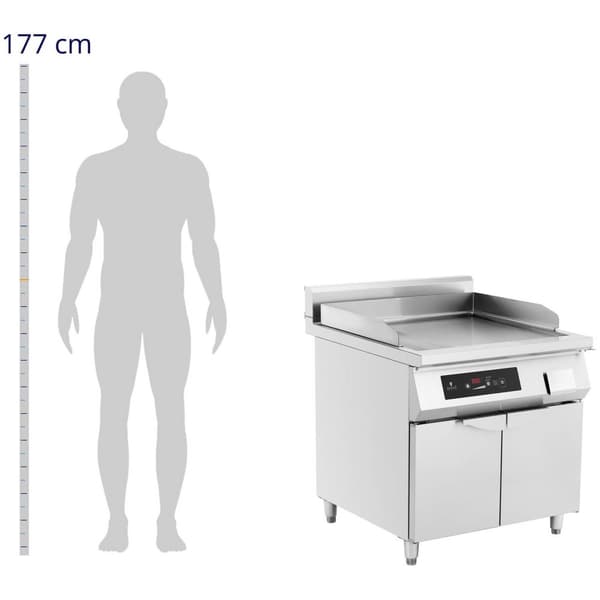 Royal Catering Elektrisk grillplatta - Induktion - 720 x 610 mm - Slät -  10000 W - Royal Catering
