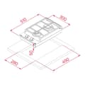 Miniatyrbillede 4 af 4: Gasplade Teka GZC32300XBA 3800W (30 CM)