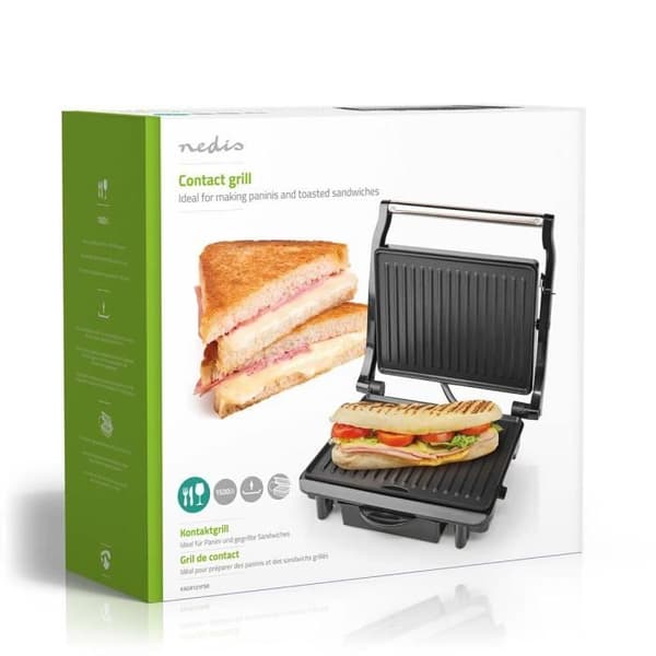 Nedis Kontaktgrill | KAGR121FSR |Silver / Svart