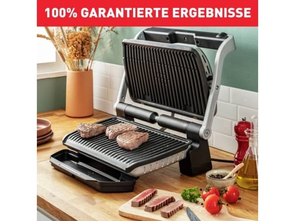 Tefal OptiGrill + GC7248, Rostfritt stål, Rostfritt stål, Termoplast, Rektangulär, Röra