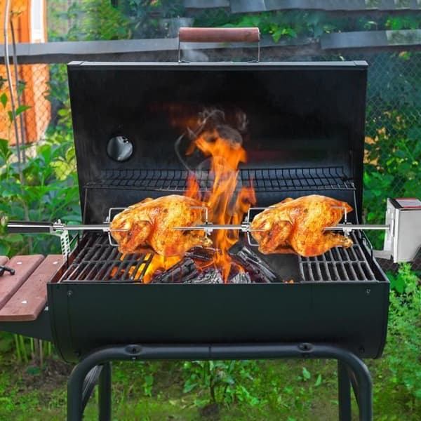 XMTECH Electric Rotisserie Rotisserie - 107cm - 2 köttspett - 10kg - 304 rostfritt stål