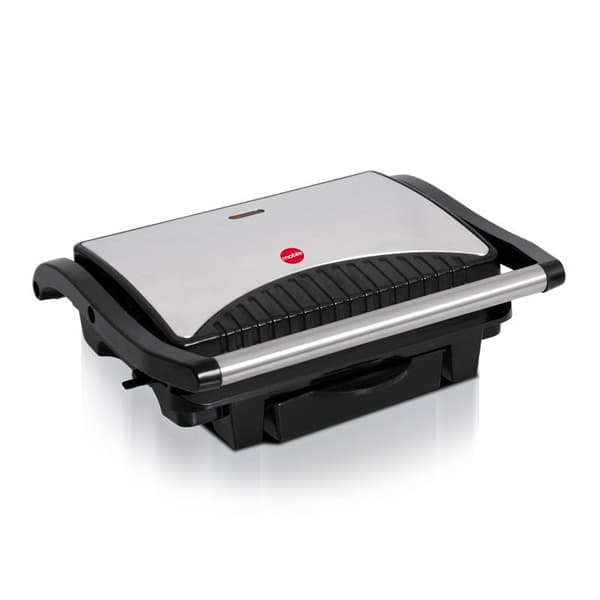 Yhteystietogrilli - leivänpaahdin - 1000W - tarttumaton pinta - ruostumaton teräs