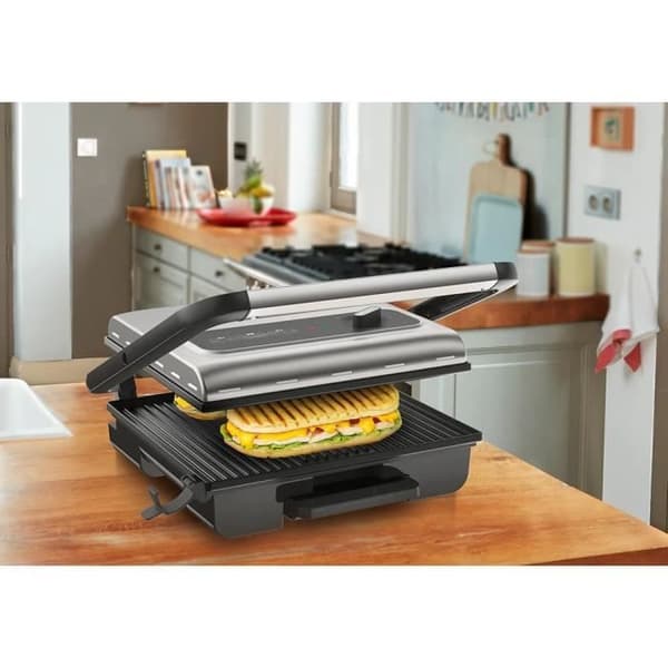 Multifunktionell grill - TEFAL - Hemgrill GC242D38 - 2000W - Ribbad yta - Non-stick kokplattor