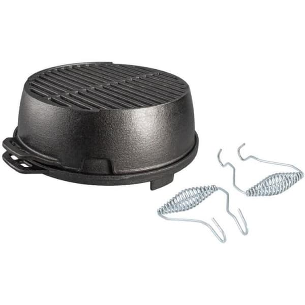 LODGE 12" Gjutjärn Rund Kickoff Grill, Gjutjärn, Svart, 30,48 cm