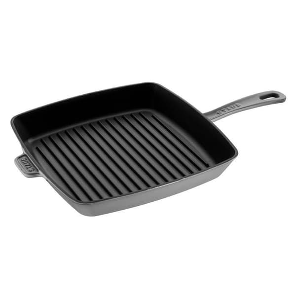 Grill - STAUB - Amerikansk - Emaljerad gjutjärn - 30 cm - Grå grafit