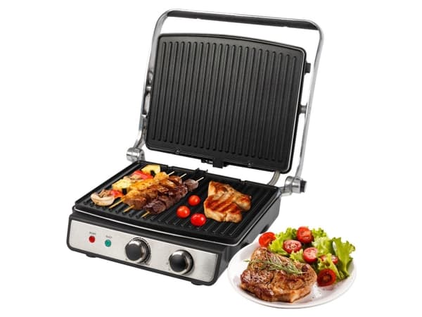 ProfiCook PC-KG 1264, Sort, Rustfritt stål, Rustfritt stål, 230 x 290 mm, 180°, 2000 W, 220 - 240 V