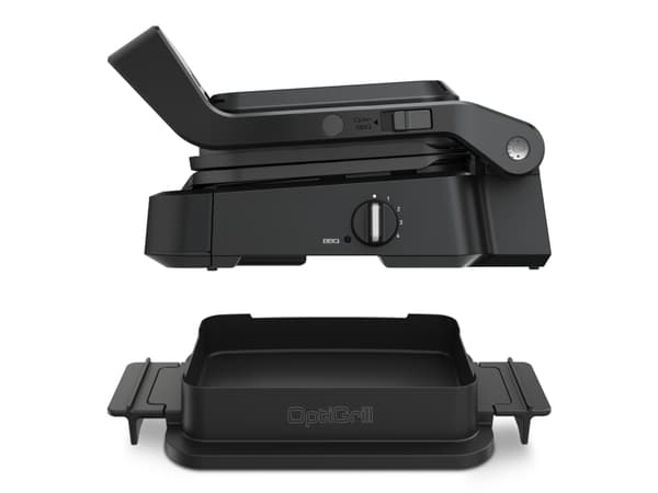 Tefal OptiGrill 4in1 GC774810, Musta, Metalli, Suorakulmainen, Painikkeet, 600 cm², 300 x 200 mm