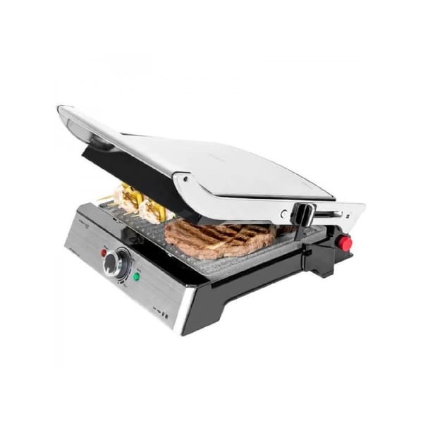 Cecotec 2000-W electric grill with RockStar coating, and removable and reversible plates.