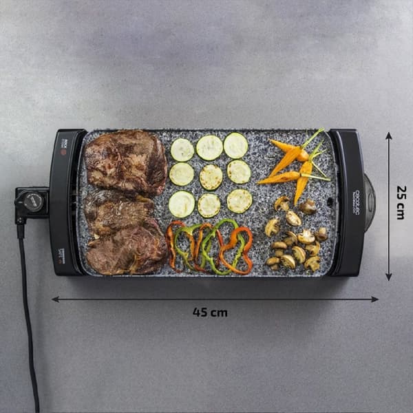Cecotec Powerful electric griddle, dishwasher safe, cast-aluminium body and RockStone coating.