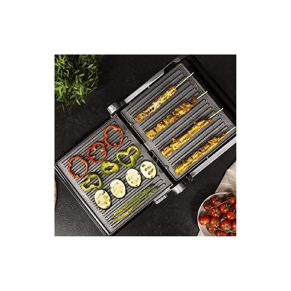 Cecotec 2000-W electric grill with AutoCook system that adjusts time and temperature depending on the mode and the set cooking level, dishwasher-safe