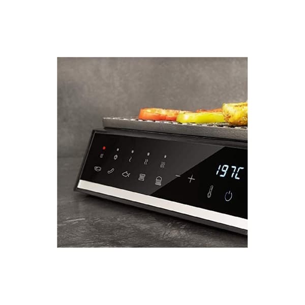 Cecotec 2000-W electric grill with AutoCook system that adjusts time and temperature depending on the mode and the set cooking level, dishwasher-safe